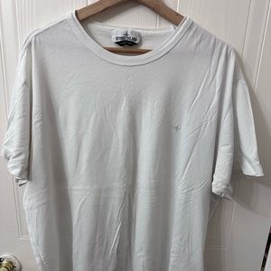 White Men's Stone Island Tee in XXL
